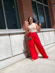 Spicy Red Wide Pants